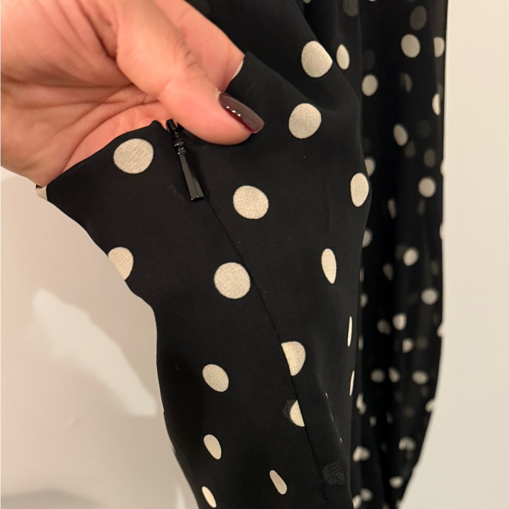 Mango Black Polka Dot One-Shoulder Top - Picture 8 of 8